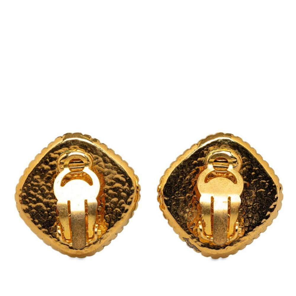 CHANEL Authentic Gold Logo Earrings - Picture 2 of 4